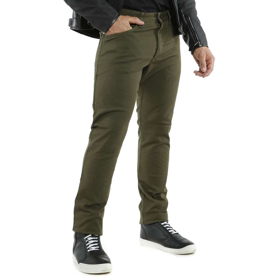 Dainese CASUAL SLIM Jeans Motorcycle Pants Olive Green