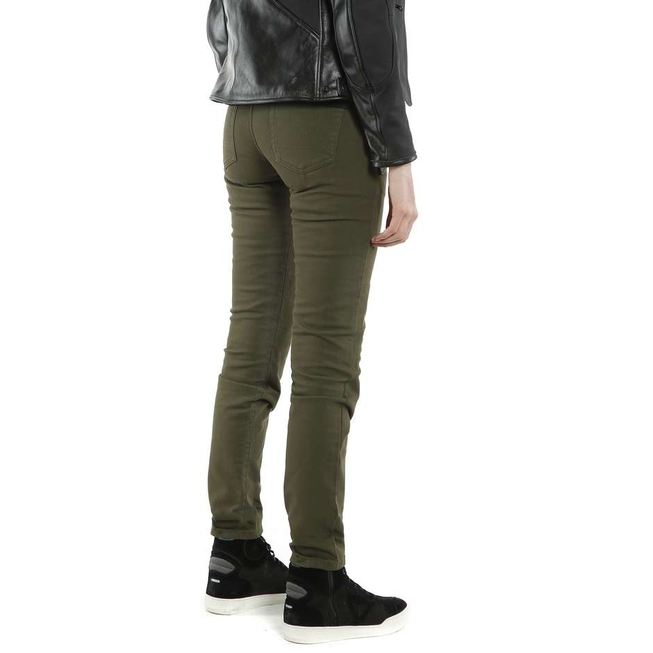 Dainese CASUAL SLIM LADY Women's Motorcycle Pants Olive Green