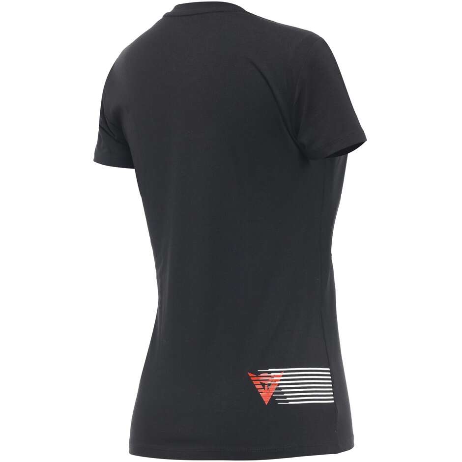 Dainese Casual Women's T-Shirt DAINESE LOGO LADY Black Red Fluo