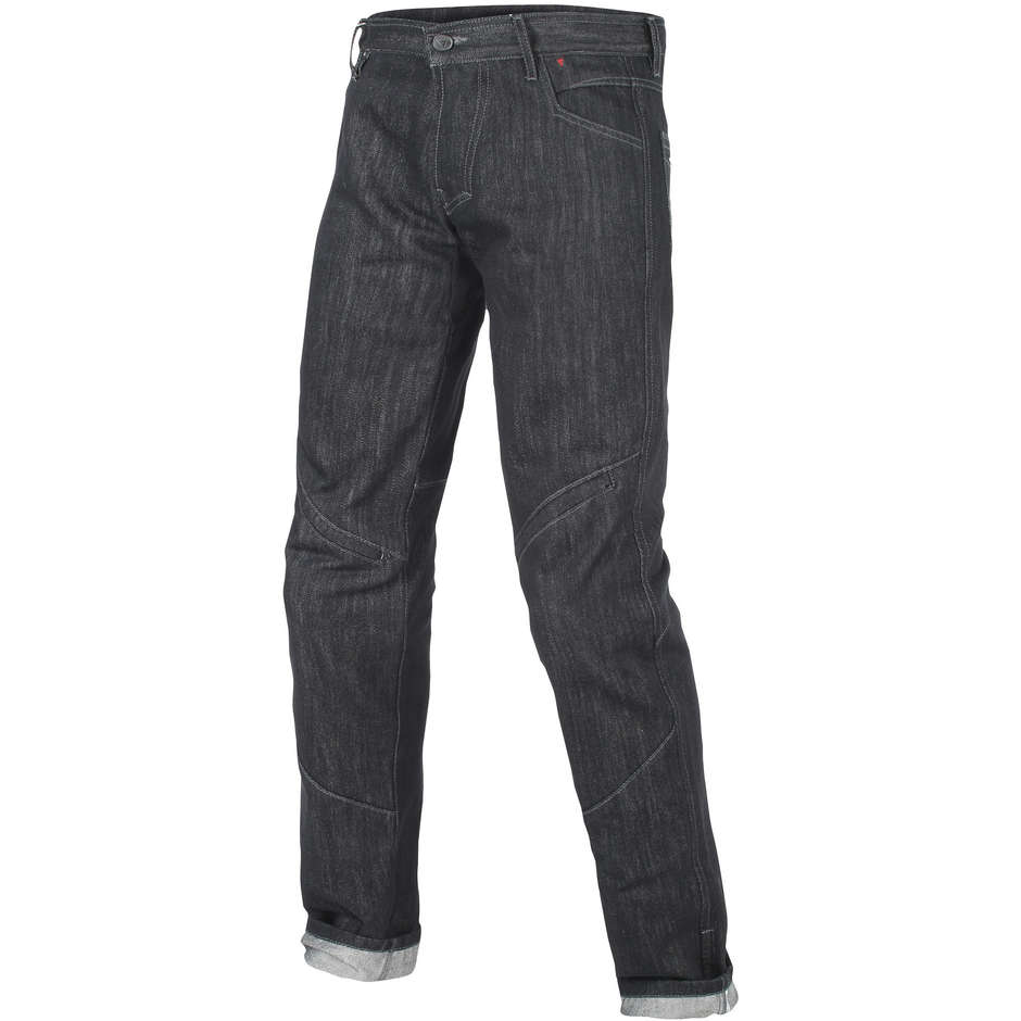 Dainese Charger Regular Pantalon moto en jean Noir Aramide Noir