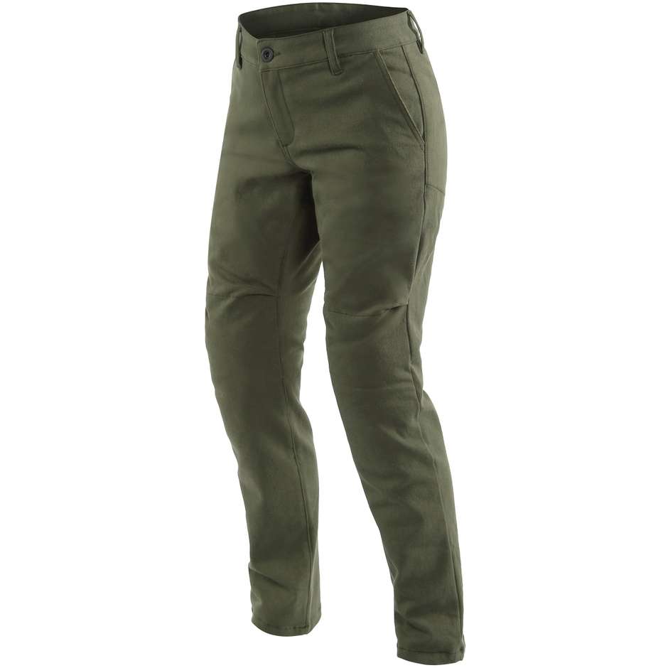 Dainese CHINO LADY Women's Motorcycle Pants Olive Green