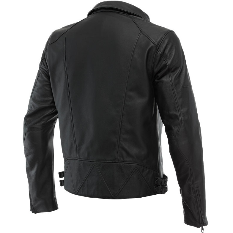 Dainese CHIODO Custom Leather Motorcycle Jacket Black For Sale Online ...