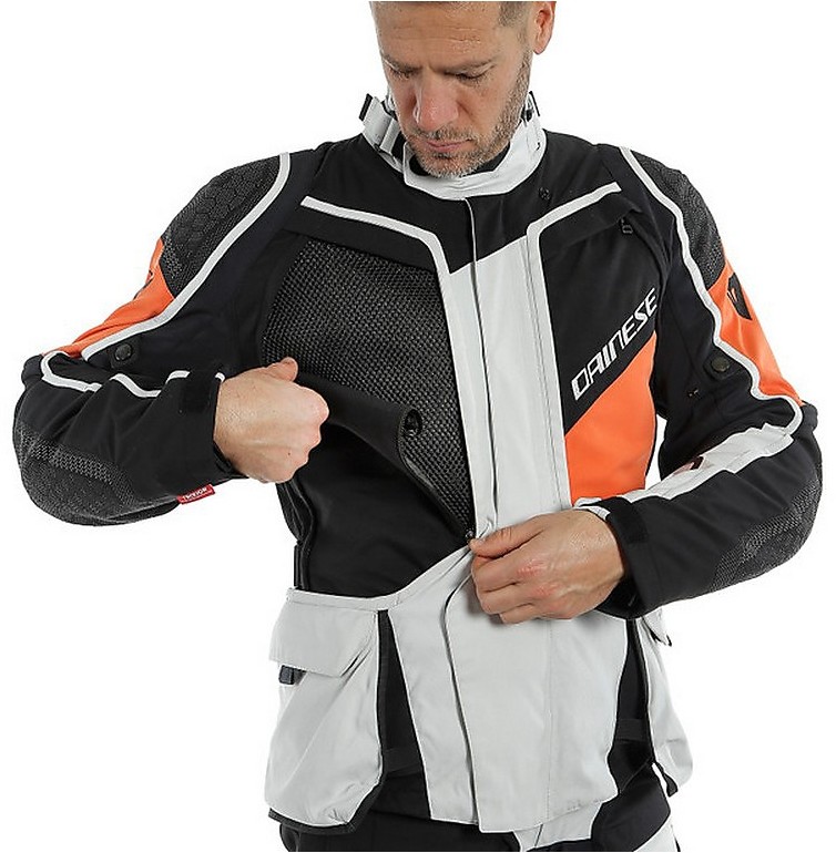 Dainese D-EXPLORER2 GTX Gore-Tex Motorcycle Jacket Gray Orange