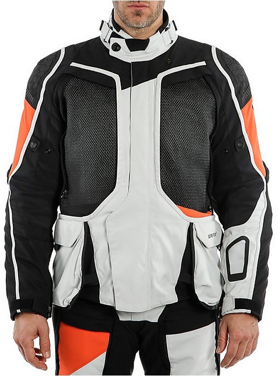 Dainese D-EXPLORER2 GTX Gore-Tex Motorcycle Jacket Gray Orange