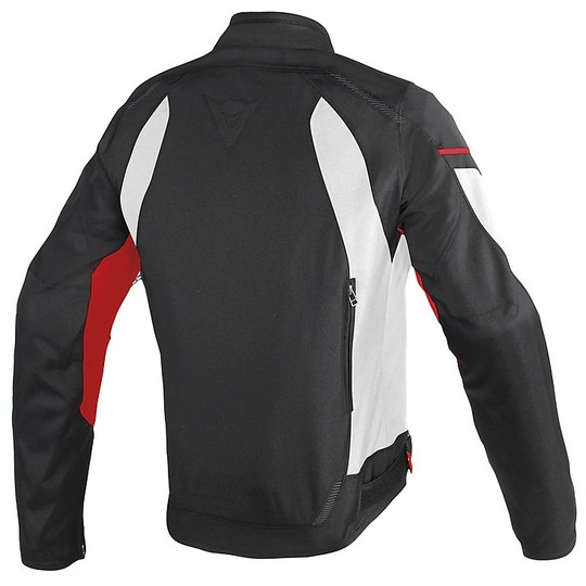Dainese D-Frame Textile Motorcycle Jacket Tee Black White Red
