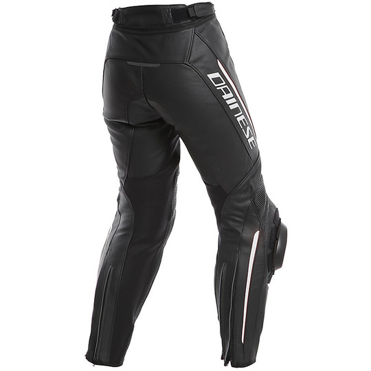 Dainese DELTA 3 Lady Leather Motorcycle Pants Lady Noir Blanc