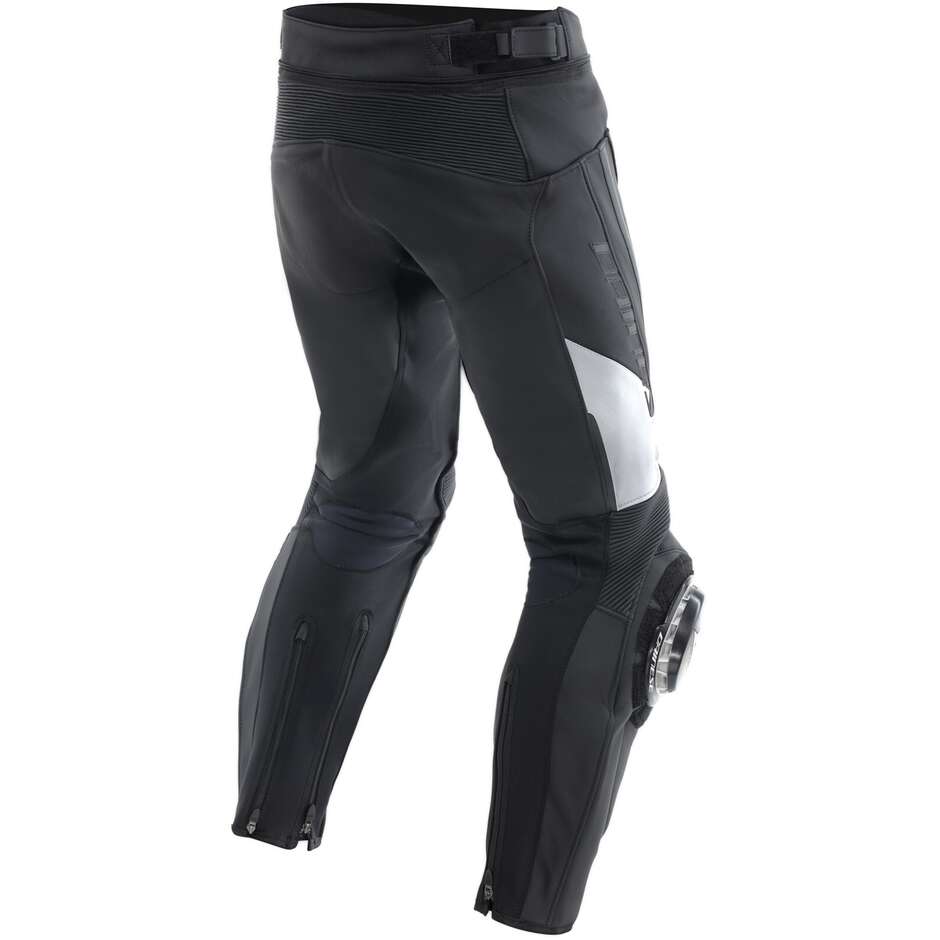Dainese DELTA 4 Leather Motorcycle Pants Black White