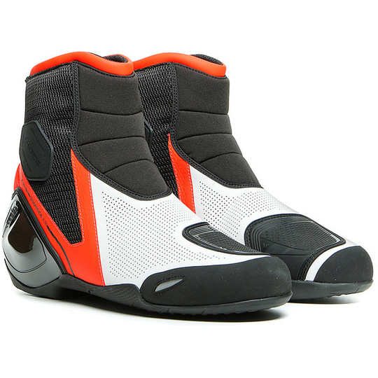 Dainese DINAMICA AIR Technical Motorcycle Sports Shoes Black Red White Fluo