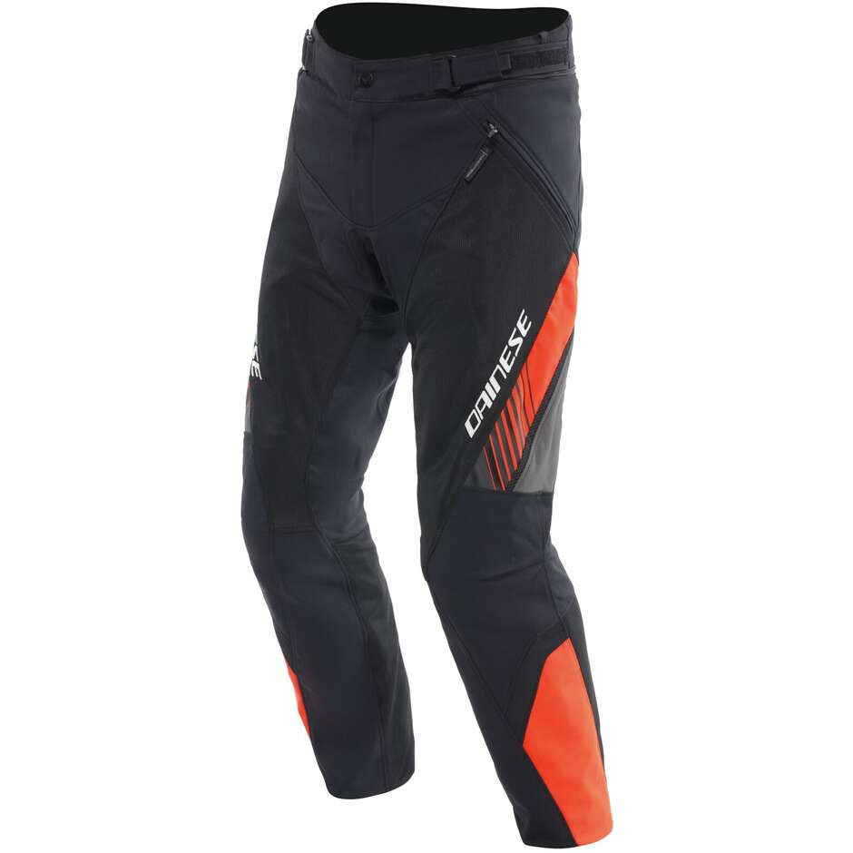 Dainese DRAKE 2 AIR ABSOLUTESHELL Motorcycle Pants Black Red Fluo