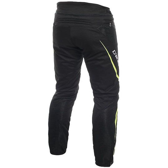Dainese Drake Air D-Dry Strap Fabric Trousers Black Yellow Fluo