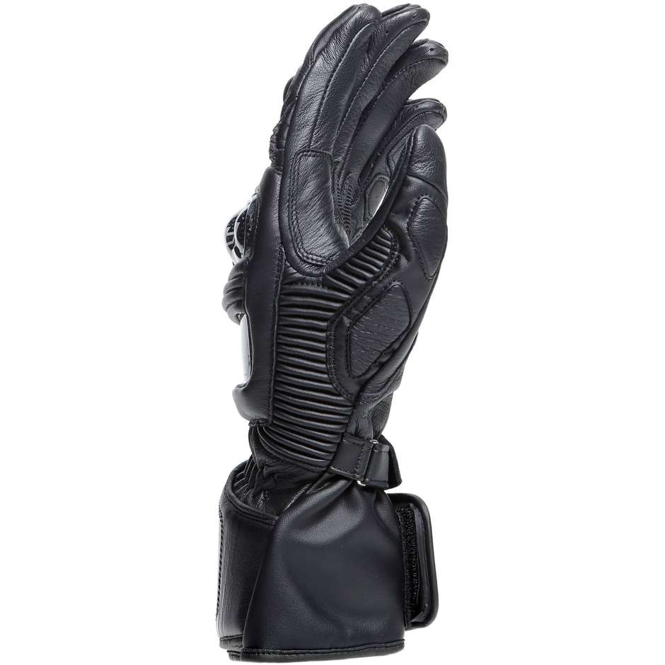 Dainese DRUID 4 Leather Motorcycle Gloves Black Black Gray
