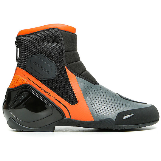 Dainese DYNAMICS AIR Technical Chaussures de moto de sport Noir Orange Fluo Anthracite