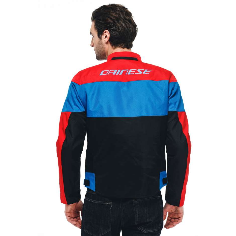 Dainese ELETTRICA AIR Motorcycle Jacket Black Lava Red Blue
