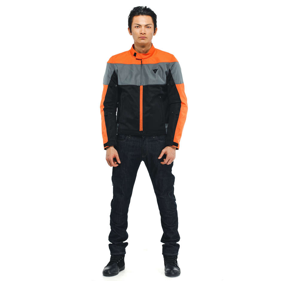 Dainese ELETTRICA AIR Motorcycle Jacket Black Orange Gray