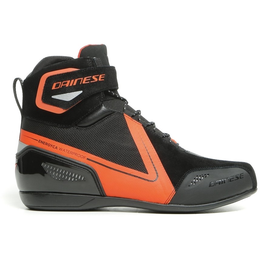 Dainese ENERGICA D-WP Sport Motorcycle Shoe Black Red Fluo