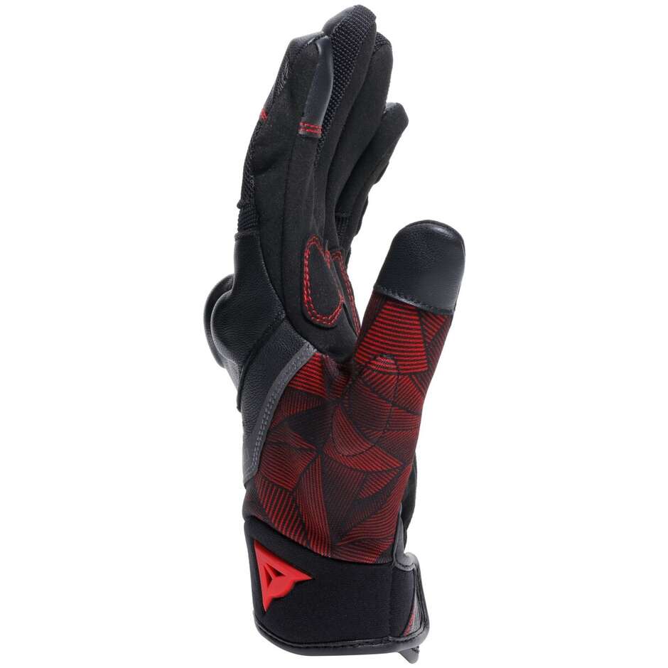 Dainese ERMEX Motorcycle Gloves Black Red Lava