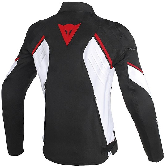 Dainese Fabric Women's Motorcycle Jacket AVRO D2 Tex Lady Black White Red
