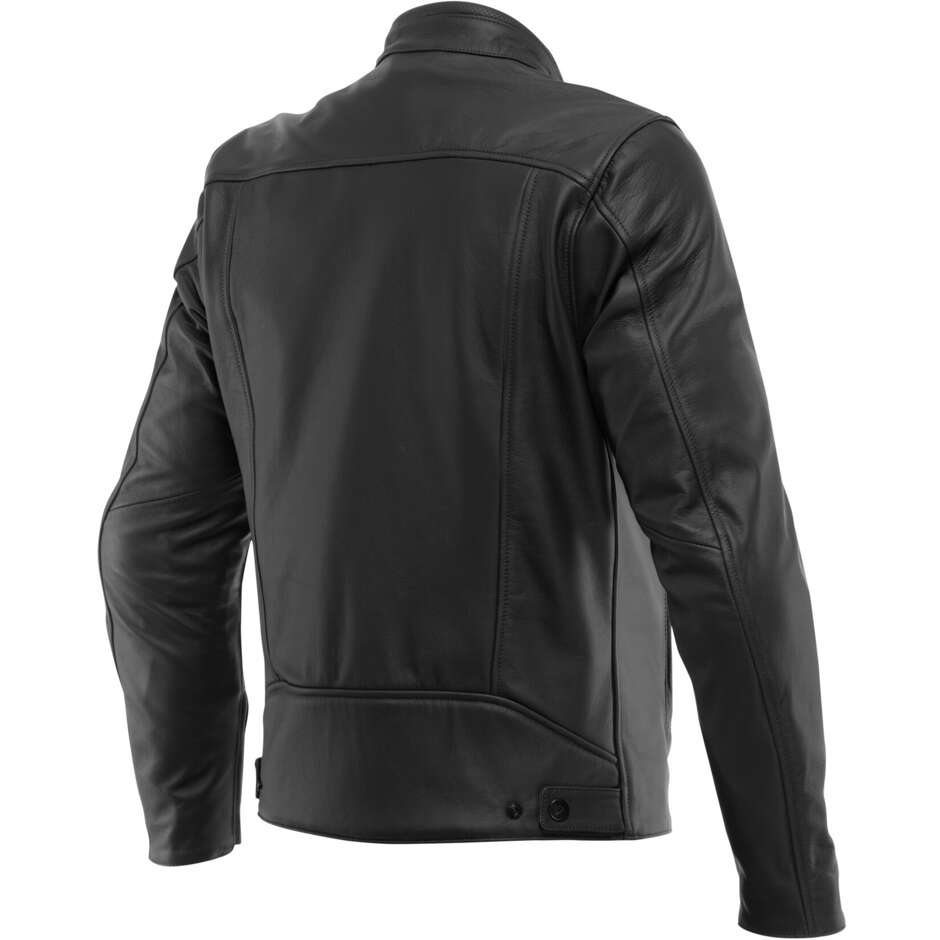 Dainese FULCRO Black Leather Motorcycle Jacket