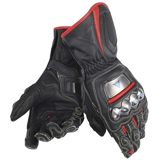 Dainese Full Metal D1 Black Leather Motorcycle Gloves