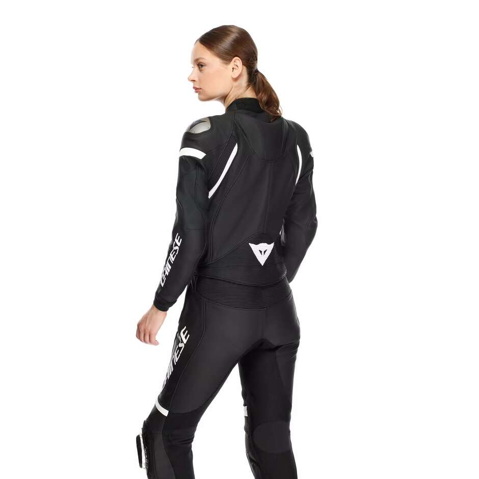 Dainese FULMINEA 2-teiliger Damen-Motorradanzug, teilbar, Schwarz/Weiß