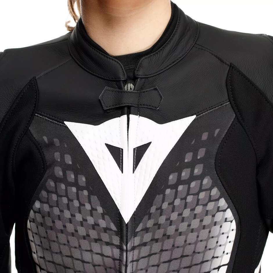 Dainese FULMINEA 2-teiliger Damen-Motorradanzug, teilbar, Schwarz/Weiß