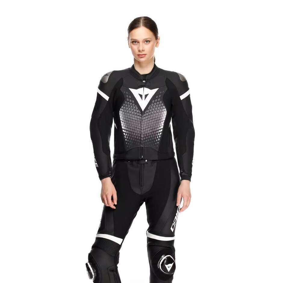 Dainese FULMINEA 2PCS Women's Divisible Motorcycle Suit # Black White