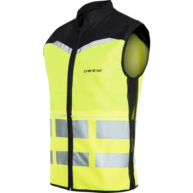 Gilet porte-outils haute visibilité jaune fluorescent ceinture textile 