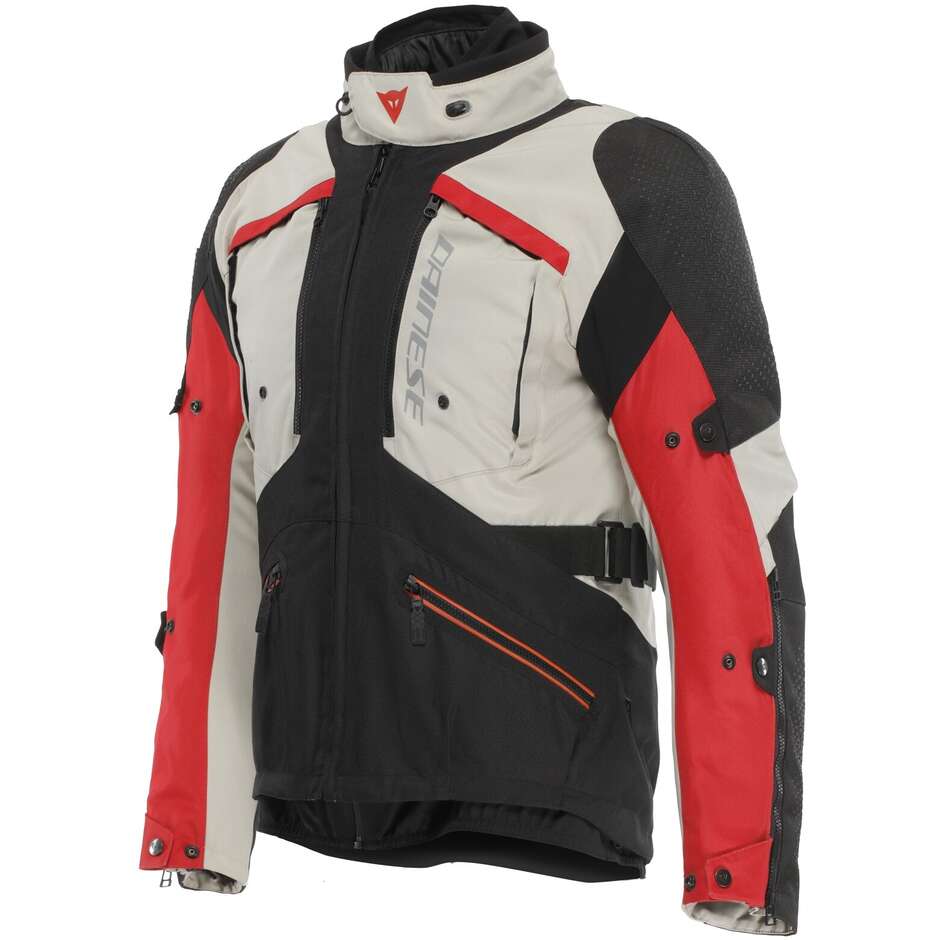 Dainese GULLFOSS D-DRY Tidail Foam Touring Motorradjacke Schwarz Rot