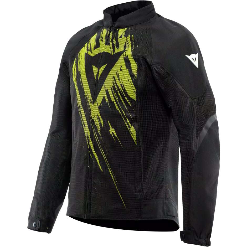 Dainese HEROSPHERE AIR Motorradjacke # Schwarz Weiß Fluoreszierendes Gelb