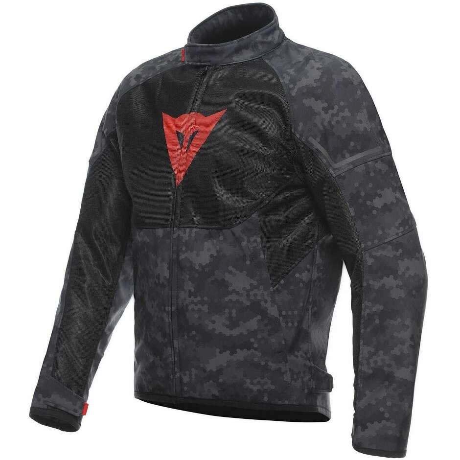 Dainese IGNITE AIR Motorcycle Jacket # Grey Camo Black Fluorescent Red