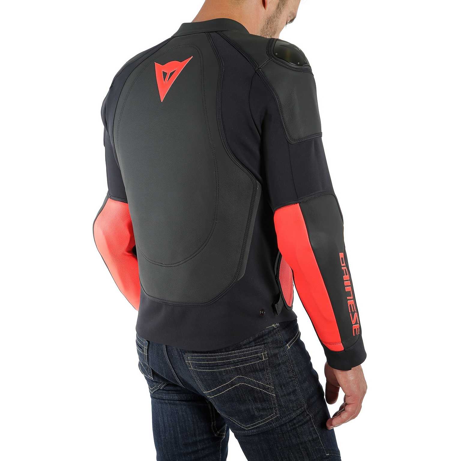 Dainese INTREPIDA Perforated Leather Motorcycle Jacket Black Red For Sale  Online 
