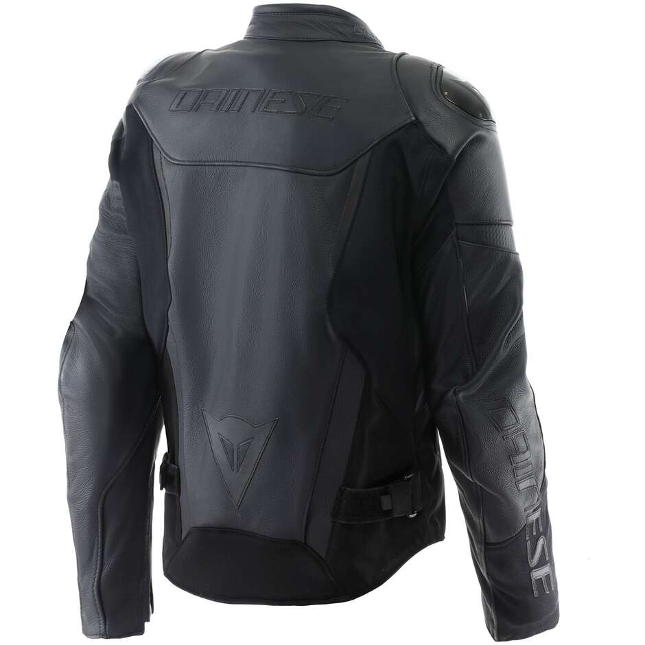 Dainese IPERATTIVA Leder-Motorradjacke -TEX Schwarz Schwarz