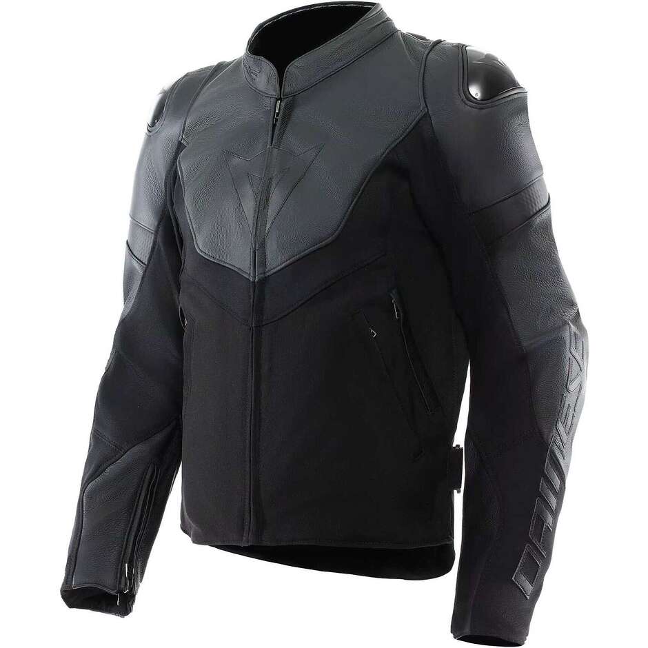 Dainese IPERATTIVA -TEX Veste de moto en cuir # Noir