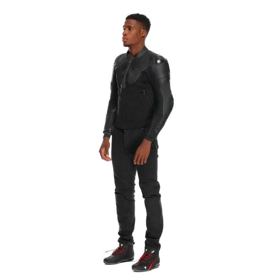 Dainese IPERATTIVA -TEX Veste de moto en cuir # Noir