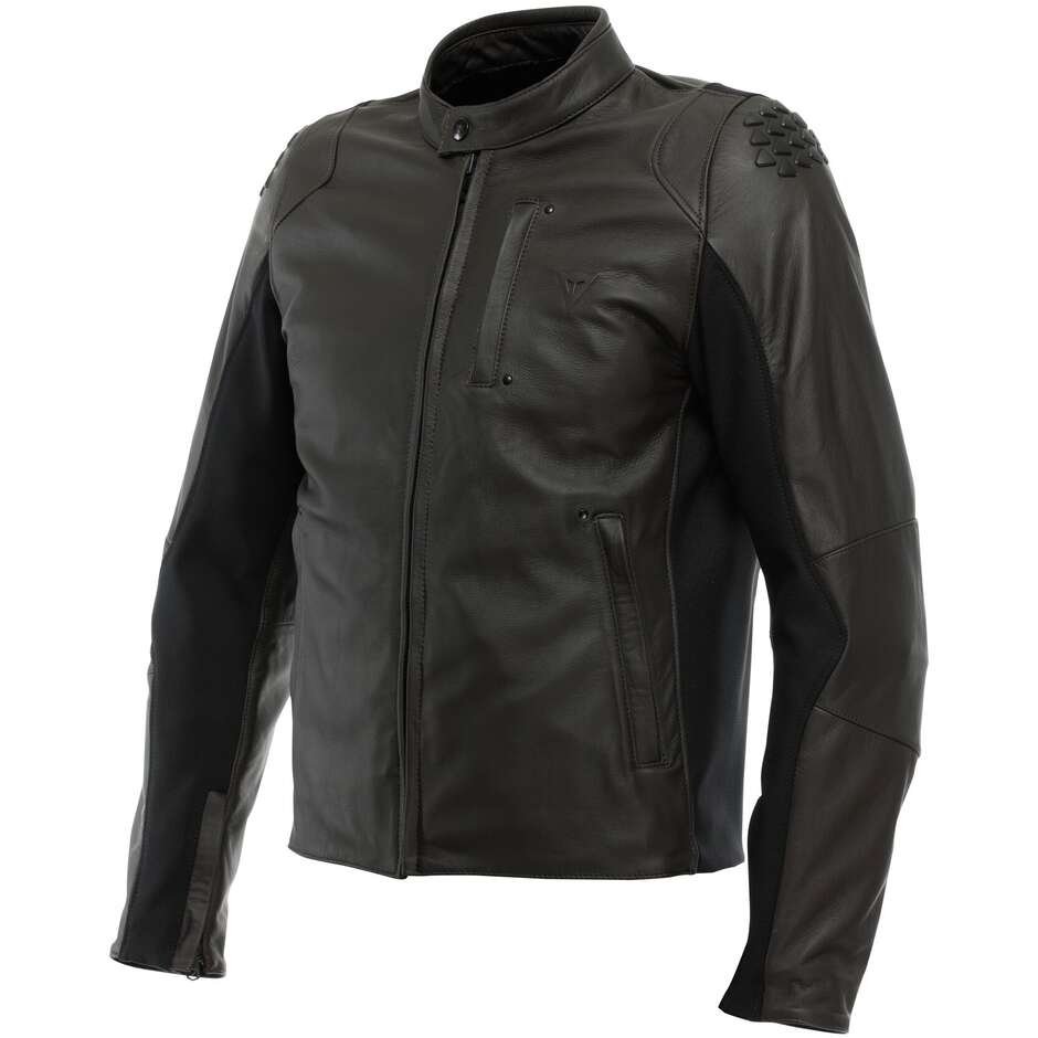 Dainese ISTRICE Dark Brown Leather Motorcycle Jacket