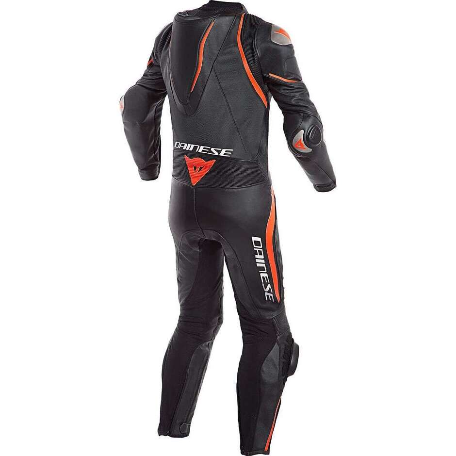 Dainese LAGUNA SECA 4 Professional Perforated Motorcycle Suit 1pc Perf. Black Fluo Red