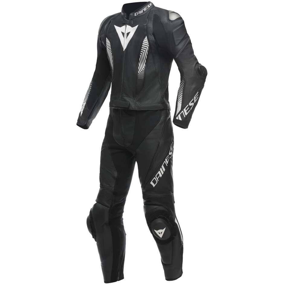 Dainese LAGUNA SECA 5 2PCS SUIT Divisible Motorcycle Suit Black White