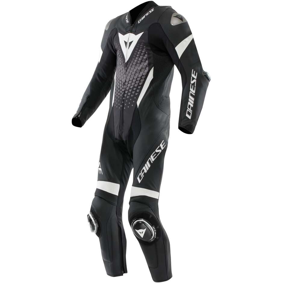 Dainese LAGUNA SECA 6 PERF 1PC Einteiler Motorradanzug Schwarz Weiß Anthrazit