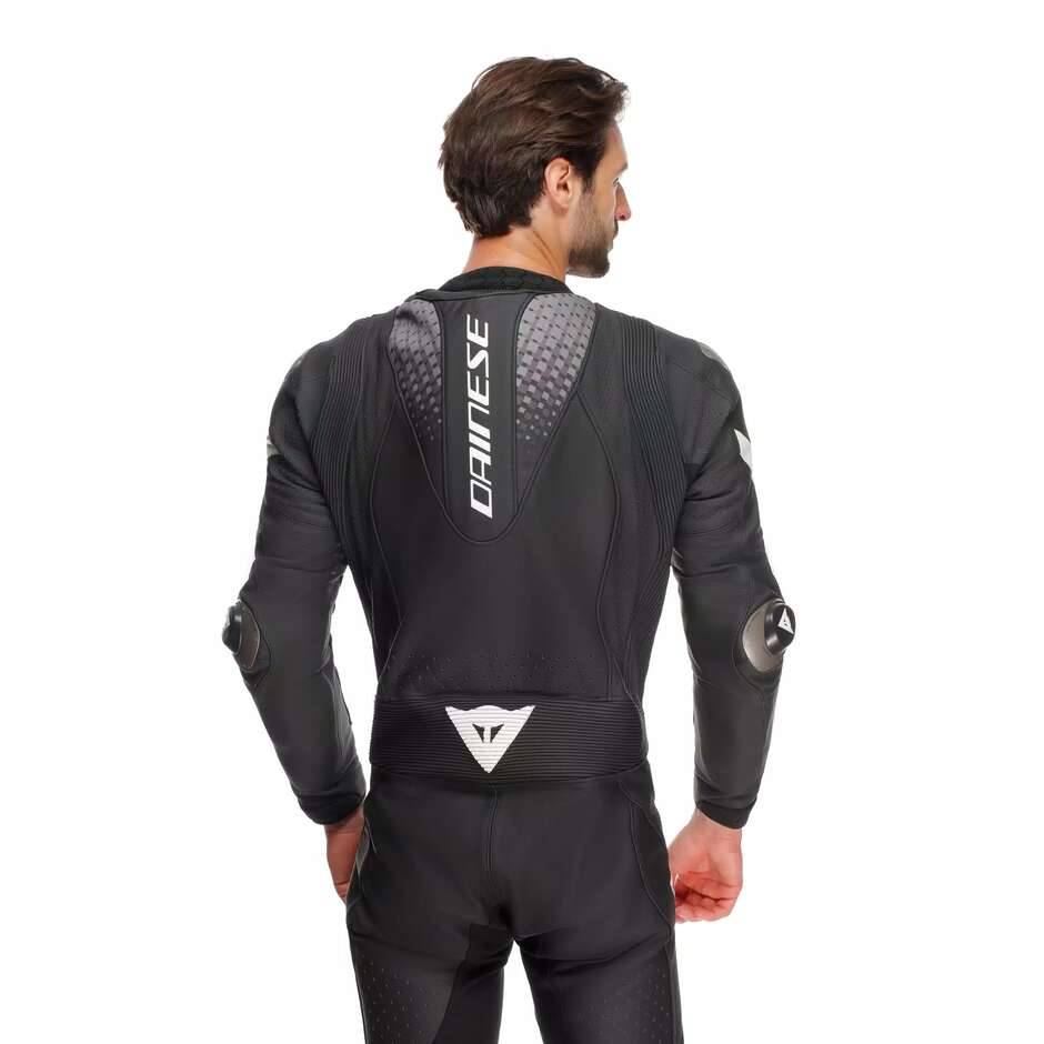 Dainese LAGUNA SECA 6 PERF 1PC One-Piece Motorcycle Suit # Black White Anthracite