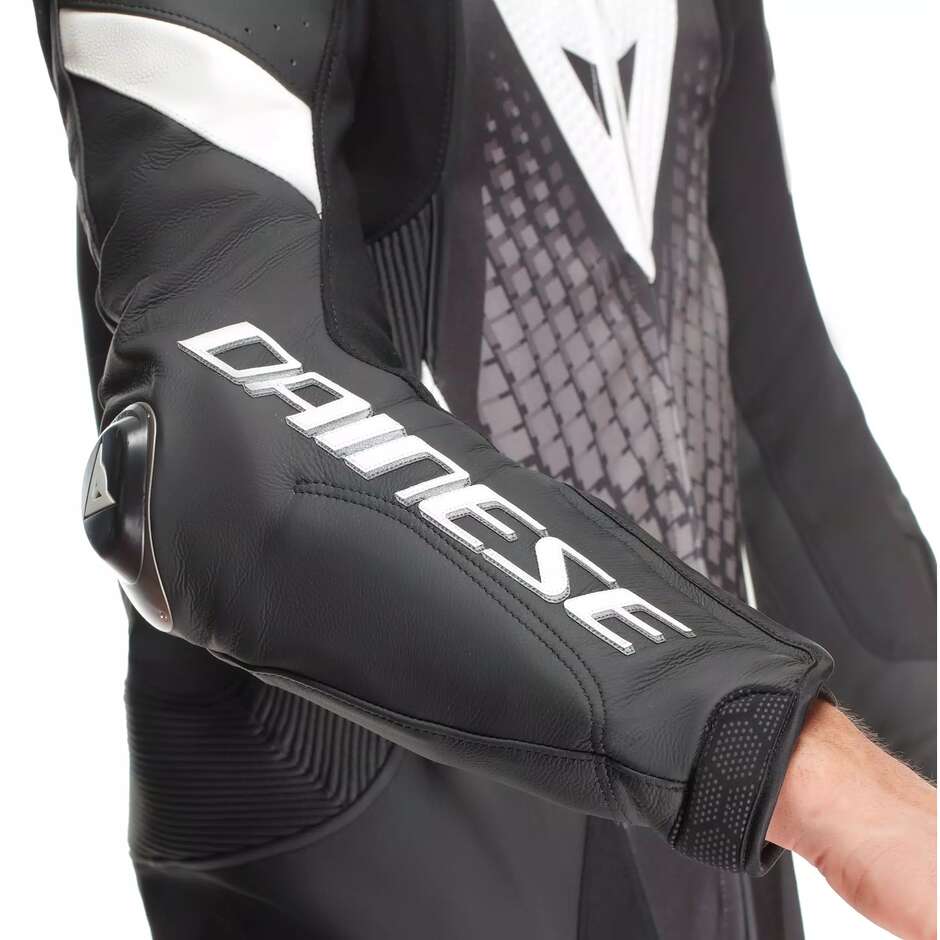 Dainese LAGUNA SECA 6 PERF 1PC One-Piece Motorcycle Suit # Black White Anthracite