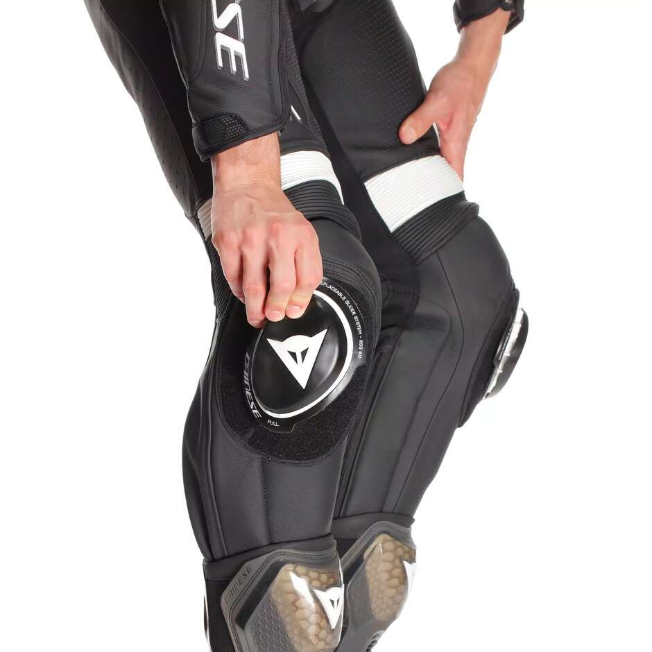 Dainese LAGUNA SECA 6 PERF 1PC One-Piece Motorcycle Suit # Black White Anthracite