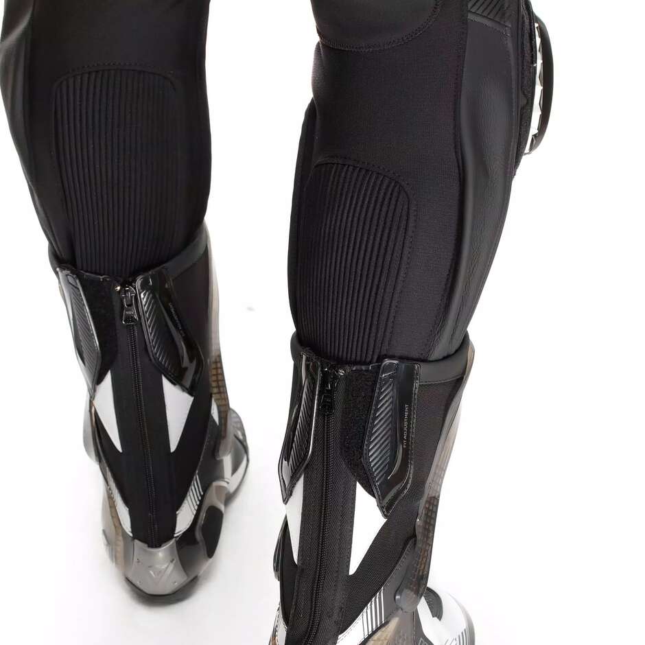 Dainese LAGUNA SECA 6 PERF 1PC One-Piece Motorcycle Suit # Black White Anthracite