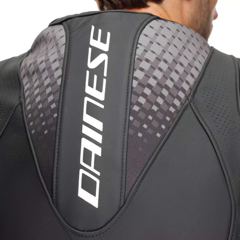 Dainese LAGUNA SECA 6 PERF 1PC One-Piece Motorcycle Suit # Black White Anthracite
