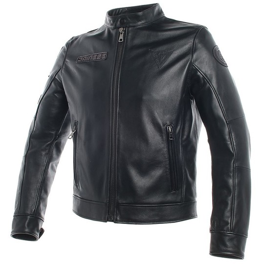Dainese LEGO Black Leather Motorcycle Jacket