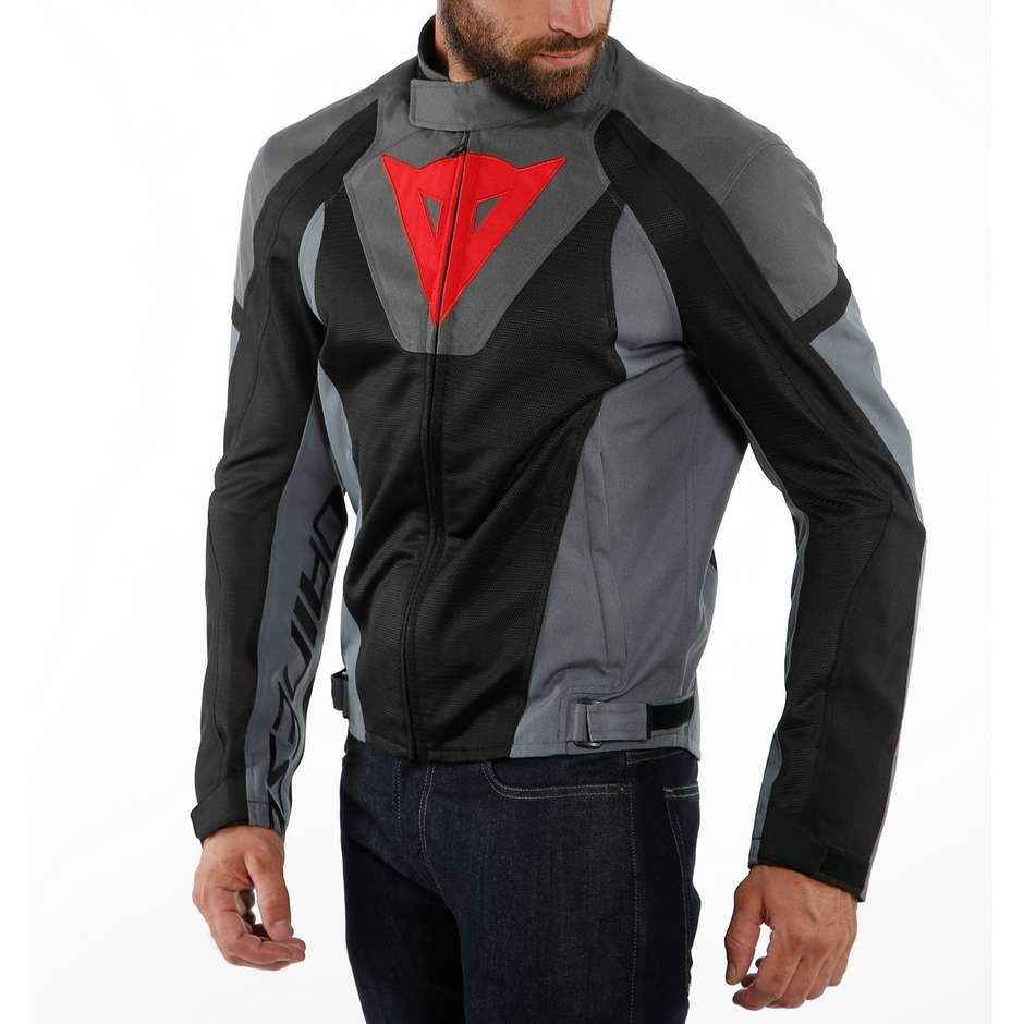 Dainese LEVANTE AIR TEX Summer Fabric Motorcycle Jacket Black Anthracite