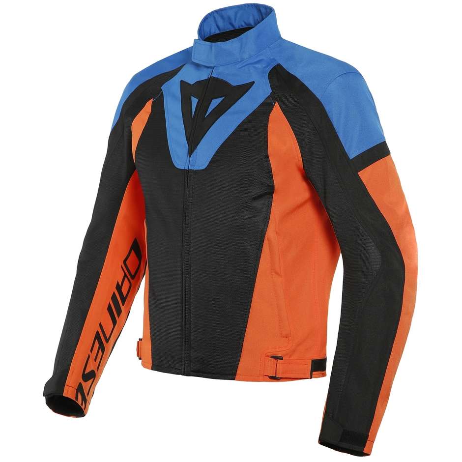 Dainese LEVANTE AIR TEX Summer Fabric Motorcycle Jacket Black Blue Orange