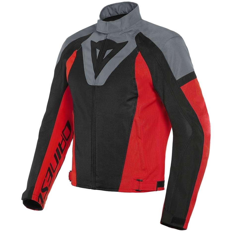 Dainese LEVANTE AIR TEX Summer Fabric Motorcycle Jacket Black Gray Red