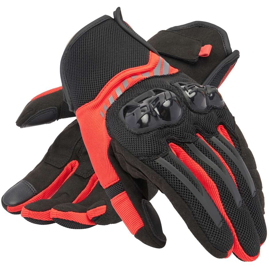 Dainese MIG 3 AIR Motorcycle Gloves Black Red Lava