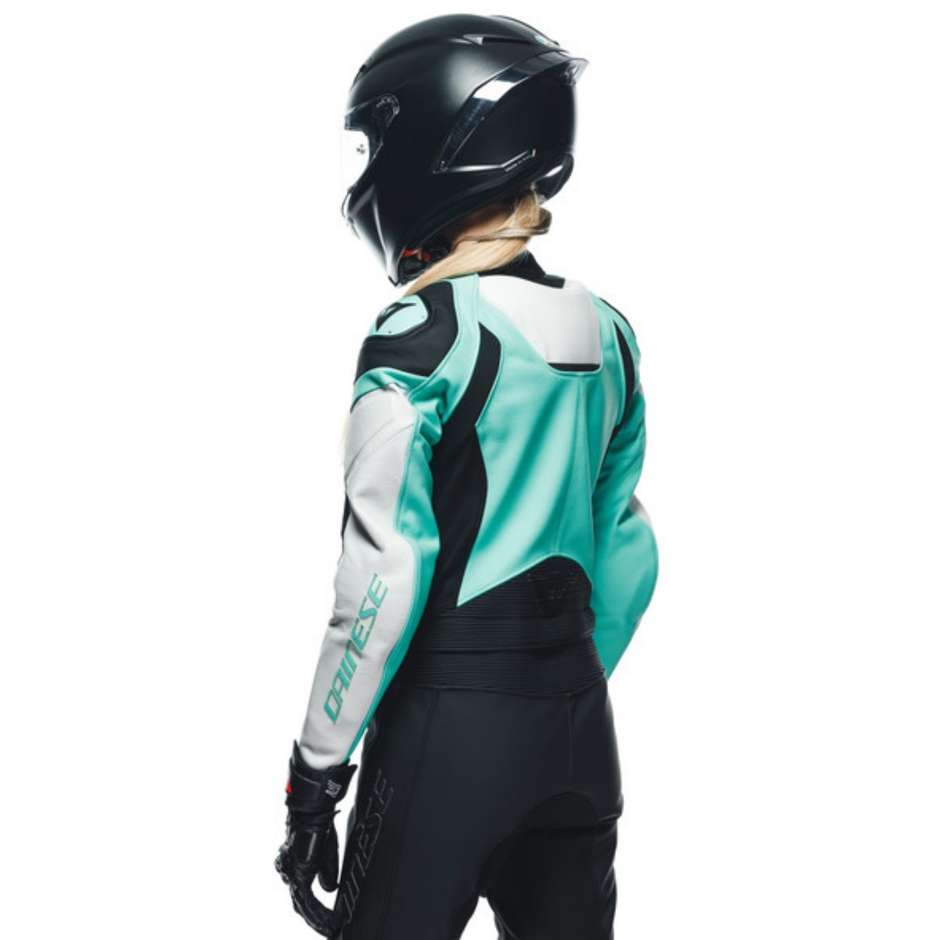 Dainese MIRAGE LADY 2PCS Divisible Woman Motorcycle Suit Black Blue Green Ice