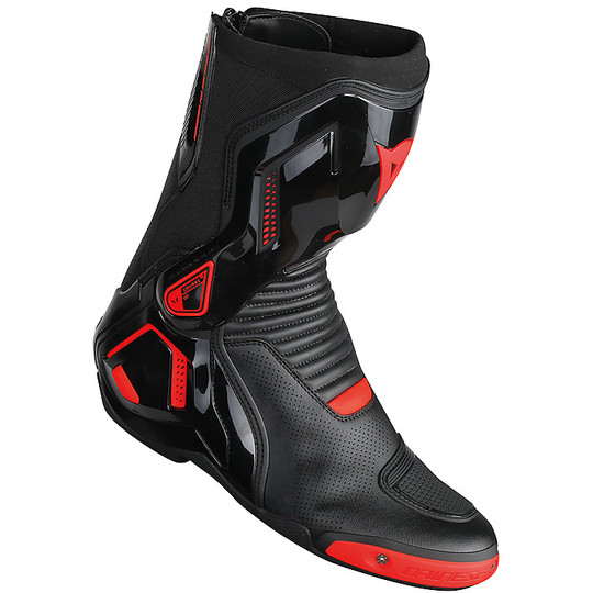 Dainese Motorcycle Boots Racing Course D1 Air Black Red Fluo